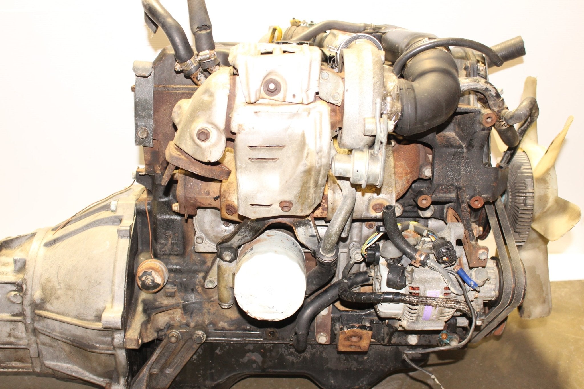 JDM 2L Turbo 4RUNNER HILUX SURF 2.4L DIESEL ENGINE & TRANSMISSION 2L-TE ...