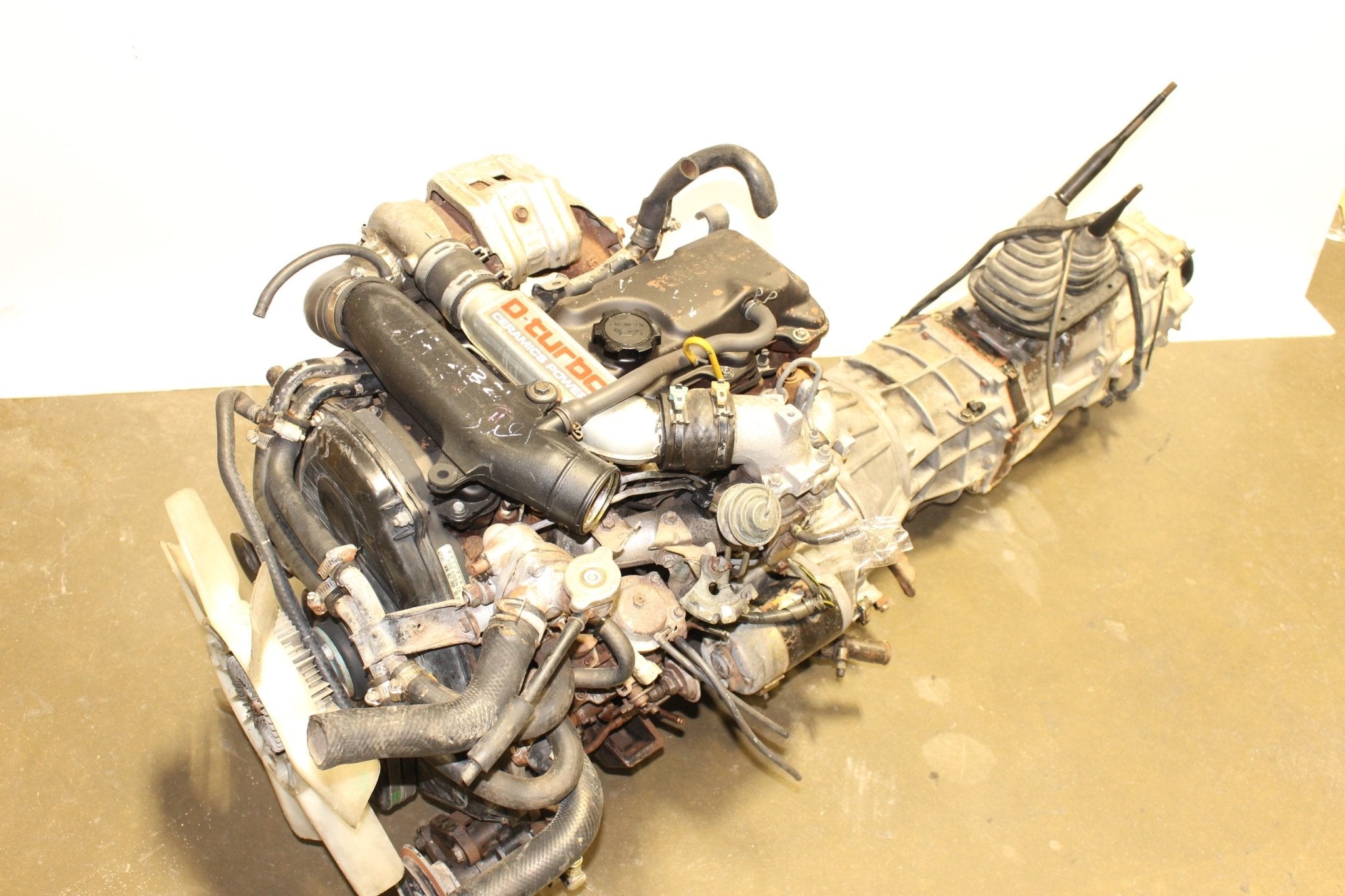 JDM 2L Turbo 4RUNNER HILUX SURF 2.4L DIESEL ENGINE & TRANSMISSION 2L-TE ...